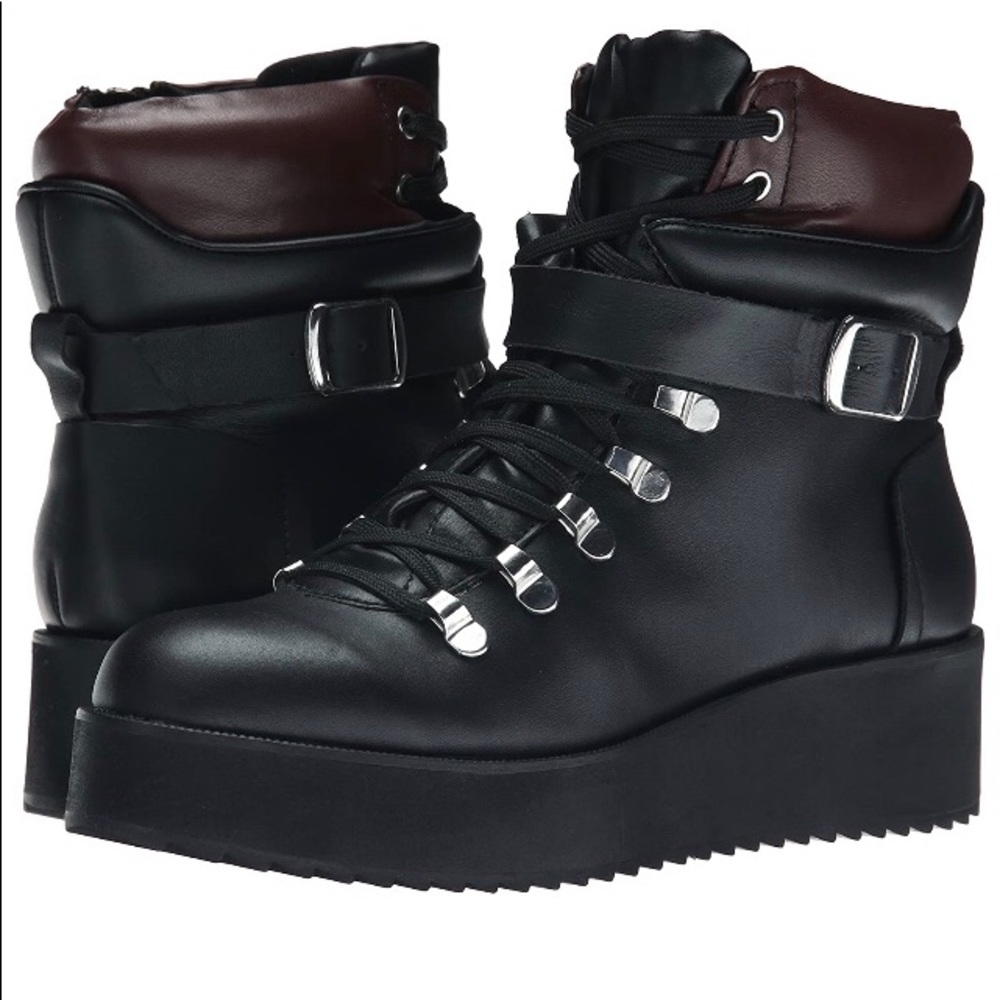 Steve Madden Oxblood Platform Hiking boots